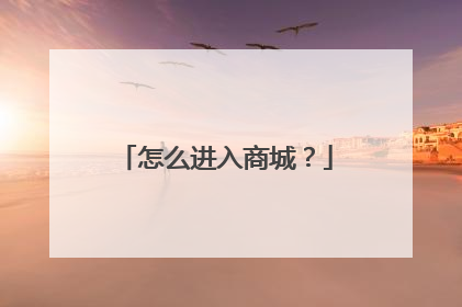怎么进入商城?