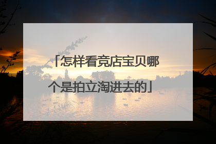 怎样看竞店宝贝哪个是拍立淘进去的