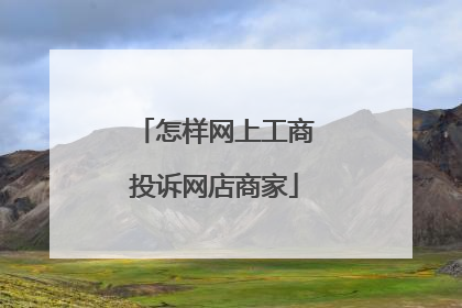 怎样网上工商投诉网店商家