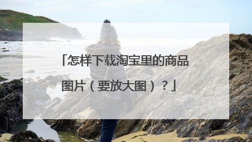 怎样下载淘宝里的商品图片(要放大图)?