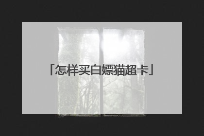 怎样买白嫖猫超卡