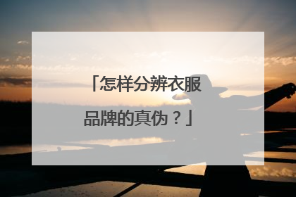 怎样分辨衣服品牌的真伪？