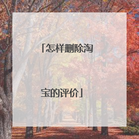 怎样删除淘宝的评价