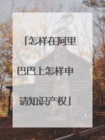 怎样在阿里巴巴上怎样申请知识产权