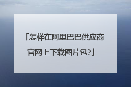 怎样在阿里巴巴供应商官网上下载图片包?