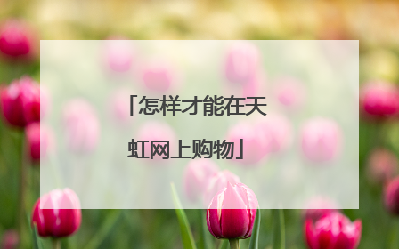 怎样才能在天虹网上购物