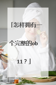 怎样拥有一个完整的ob11?