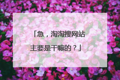 急，淘淘搜网站主要是干嘛的？