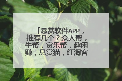 悬赏软件APP,推荐几个?众人帮,牛帮,赏乐帮,趣闲赚,悬赏猫,红淘客,这几个那个好?
