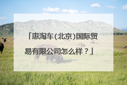 惠淘车(北京)国际贸易有限公司怎么样?