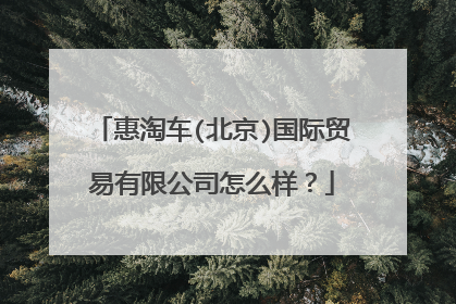 惠淘车(北京)国际贸易有限公司怎么样?