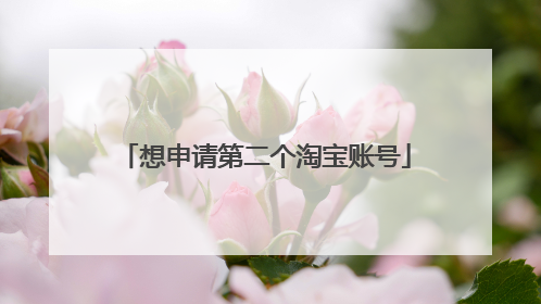 想申请第二个淘宝账号
