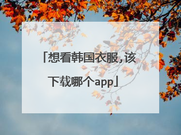 想看韩国衣服,该下载哪个app