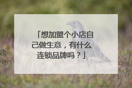 想加盟个小店自己做生意,有什么连锁品牌吗?