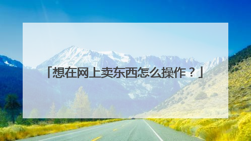 想在网上卖东西怎么操作?
