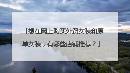 想在网上购买外贸女装和原单女装,有哪些店铺推荐?