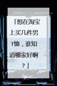 想在淘宝上买几件男T恤,谁知道哪家好啊?