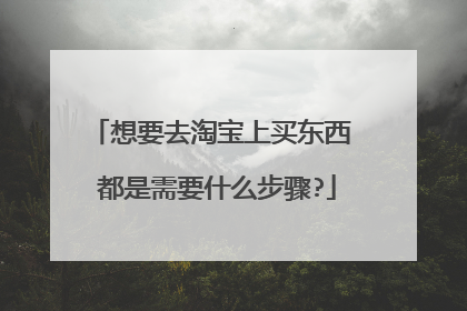 想要去淘宝上买东西 都是需要什么步骤?