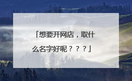 想要开网店，取什么名字好呢？？？