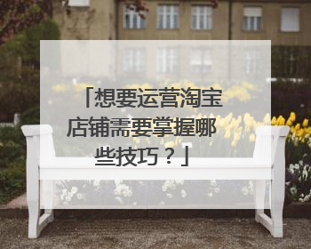 想要运营淘宝店铺需要掌握哪些技巧?