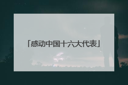 感动中国十六大代表
