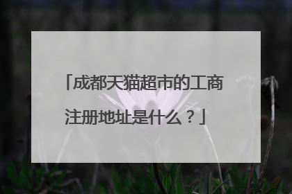 成都天猫超市的工商注册地址是什么?