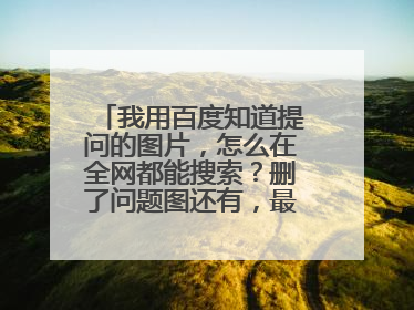 我用百度知道提问的图片,怎么在全网都能搜索?删了问题图还有,最关键的是那张长的不起眼的图!怎么办?