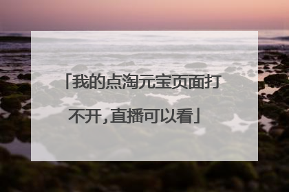 我的点淘元宝页面打不开,直播可以看