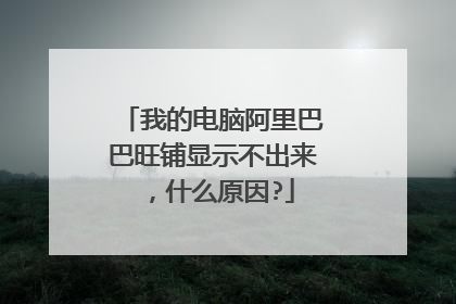 我的电脑阿里巴巴旺铺显示不出来,什么原因?