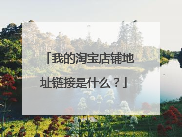 我的淘宝店铺地址链接是什么?