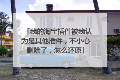我的淘宝插件被我认为是其他插件,不小心删除了,怎么还原