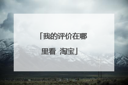 我的评价在哪里看 淘宝