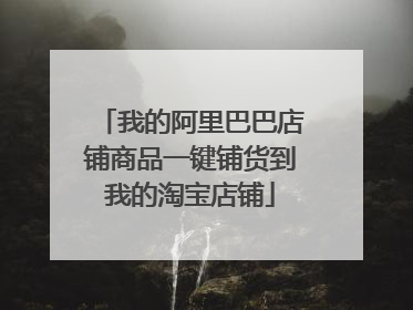 我的阿里巴巴店铺商品一键铺货到我的淘宝店铺