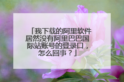 我下载的阿里软件居然没有阿里巴巴国际站账号的登录口，怎么回事？
