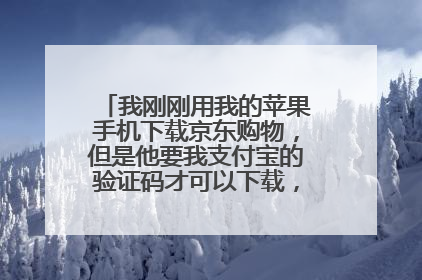 我刚刚用我的苹果手机下载京东购物,但是他要我支付宝的验证码才可以下载,这是为什么呢?