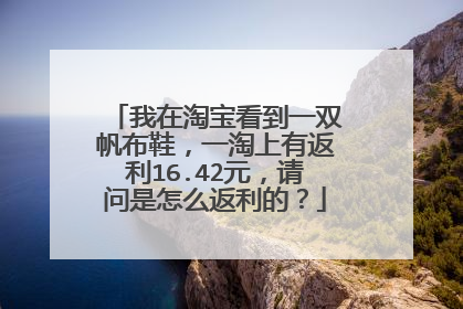 我在淘宝看到一双帆布鞋，一淘上有返利16.42元，请问是怎么返利的？