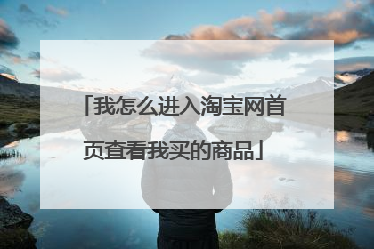 我怎么进入淘宝网首页查看我买的商品