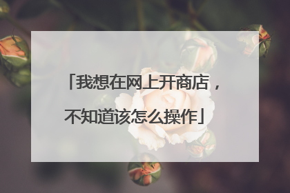 我想在网上开商店，不知道该怎么操作