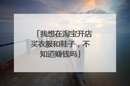 我想在淘宝开店买衣服和鞋子，不知道赚钱吗