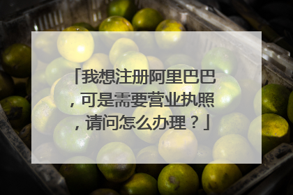 我想注册阿里巴巴，可是需要营业执照，请问怎么办理？