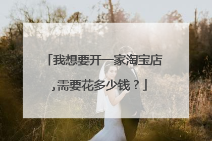 我想要开一家淘宝店,需要花多少钱?