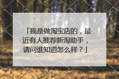 我是做淘宝店的,最近有人推荐新淘助手,请问谁知道怎么样?