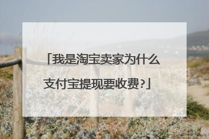 我是淘宝卖家为什么支付宝提现要收费?