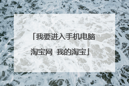 我要进入手机电脑淘宝网 我的淘宝