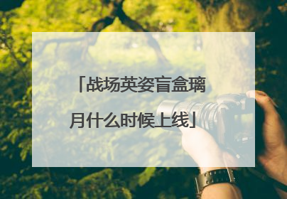 战场英姿盲盒璃月什么时候上线