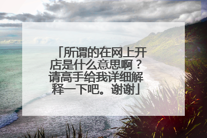 所谓的在网上开店是什么意思啊?请高手给我详细解释一下吧。谢谢