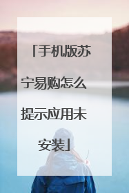 手机版苏宁易购怎么提示应用未安装