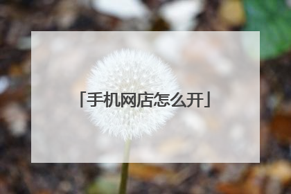 手机网店怎么开