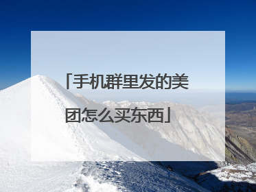 手机群里发的美团怎么买东西
