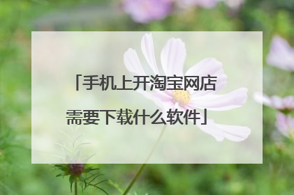 手机上开淘宝网店需要下载什么软件